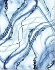 LOOMLAN Blue Marble Abstract Wall Art Indoor Outdoor