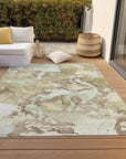 LOOMLAN Rugs Branza Brown Washable Indoor-Outdoor Rug