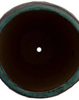 Emissary Breeze Round Teal Ceramic Planter
