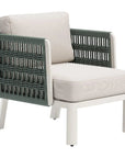 Bridgehampton Aluminum White Armchair - LOOMLAN - Zuo Modern - Outdoor Accent Chairs