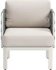 Bridgehampton Aluminum White Armchair - LOOMLAN - Zuo Modern - Outdoor Accent Chairs