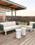 Bridgehampton Aluminum White Armchair - LOOMLAN - Zuo Modern - Outdoor Accent Chairs