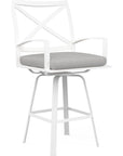 Bristol Sunbrella Swivel Outdoor Barstool - LOOMLAN - Sunset West - Outdoor Bar Stools