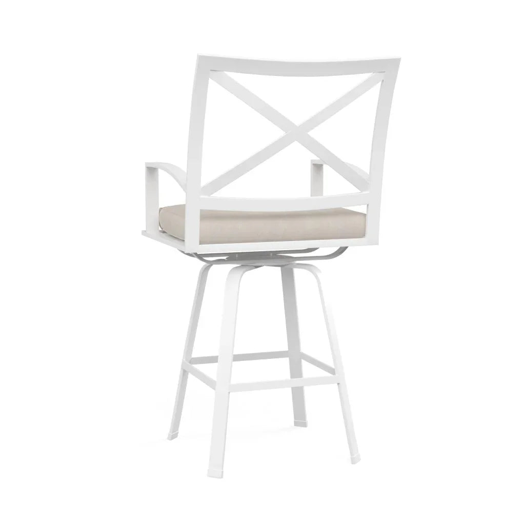 Bristol Sunbrella Swivel Outdoor Barstool - LOOMLAN - Sunset West - Outdoor Bar Stools