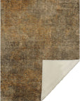 Faded Rhythm Brown Washable Indoor-Outdoor Rug