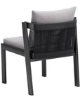 Horizon Aluminum Gray Armless Dining Chair (Set of 2)