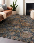 LOOMLAN Rugs Cadenza Blue Washable Indoor-Outdoor Rug