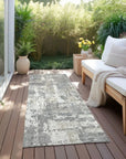 LOOMLAN Rugs Caelan Gray Washable Indoor-Outdoor Rug