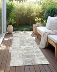 LOOMLAN Rugs Caelan Ivory Washable Indoor-Outdoor Rug