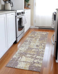 LOOMLAN Rugs Caelan Purple Washable Indoor-Outdoor Rug