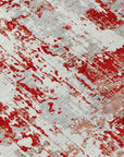 LOOMLAN Rugs Caelan Red Washable Indoor-Outdoor Rug
