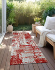 LOOMLAN Rugs Caelan Red Washable Indoor-Outdoor Rug
