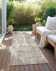 LOOMLAN Rugs Caelan Taupe Washable Indoor-Outdoor Rug