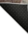 LOOMLAN Rugs Caeli Brown Washable Indoor-Outdoor Rug