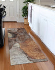 LOOMLAN Rugs Caeli Brown Washable Indoor-Outdoor Rug