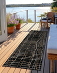 LOOMLAN Rugs Calista Black Washable Indoor-Outdoor Rug