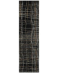 LOOMLAN Rugs Calista Black Washable Indoor-Outdoor Rug