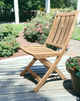 Cambria Teak Outdoor Folding Chair - LOOMLAN - HiTeak - Outdoor Lounge Chairs