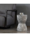 SUNPAN Cara Concrete Outdoor Round End Table