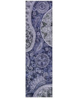 LOOMLAN Rugs Carmina Blue Washable Indoor-Outdoor Rug