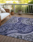 LOOMLAN Rugs Carmina Blue Washable Indoor-Outdoor Rug