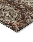 LOOMLAN Rugs Carmina Brown Washable Indoor-Outdoor Rug