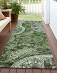 LOOMLAN Rugs Carmina Green Washable Indoor-Outdoor Rug