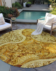 LOOMLAN Rugs Carmina Orange Washable Indoor-Outdoor Rug