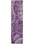 LOOMLAN Rugs Carmina Purple Washable Indoor-Outdoor Rug