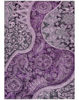 LOOMLAN Rugs Carmina Purple Washable Indoor-Outdoor Rug