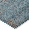 LOOMLAN Rugs Carmine Teal Washable Indoor-Outdoor Rug