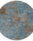 LOOMLAN Rugs Carmine Teal Washable Indoor-Outdoor Rug