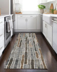 LOOMLAN Rugs Casava Gray Washable Indoor-Outdoor Rug