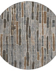 LOOMLAN Rugs Casava Gray Washable Indoor-Outdoor Rug