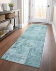 LOOMLAN Rugs Cassiva Blue Washable Indoor-Outdoor Rug