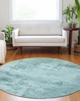 LOOMLAN Rugs Cassiva Blue Washable Indoor-Outdoor Rug