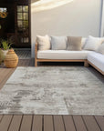 LOOMLAN Rugs Cassiva Brown Washable Indoor-Outdoor Rug