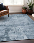 LOOMLAN Rugs Cassiva Denim Washable Indoor-Outdoor Rug