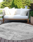 LOOMLAN Rugs Cassiva Gray Washable Indoor-Outdoor Rug