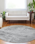 LOOMLAN Rugs Cassiva Gray Washable Indoor-Outdoor Rug