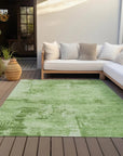 LOOMLAN Rugs Cassiva Green Washable Indoor-Outdoor Rug