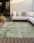 LOOMLAN Rugs Cassiva Olive Washable Indoor-Outdoor Rug