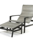 Castelle Berkeley Padded Sling Chair Ottoman 4 PC Set - LOOMLAN - Castelle - Outdoor Lounge Chairs