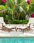 Castelle Berkeley Padded Sling Chair Ottoman 4 PC Set - LOOMLAN - Castelle - Outdoor Lounge Chairs