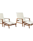 Castelle Berkeley Padded Sling Chair Ottoman 4 PC Set - LOOMLAN - Castelle - Outdoor Lounge Chairs