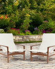 Castelle Berkeley Padded Sling Lounge Chair Set - LOOMLAN - Castelle - Outdoor Dining Chairs