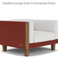 Lloyd Flanders Catalina Lounge Chair All Weather Wicker & Teak Wood