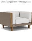 Catalina Wicker Lounge Chair Ottoman & Teak Table - LOOMLAN - Lloyd Flanders - Outdoor Lounge Sets