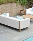 Catalina Wicker Lounge Set Teak Tables Made USA - LOOMLAN - Lloyd Flanders - Outdoor Lounge Sets