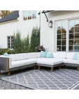 Catalina Wicker Sectional Ottoman & End Table Patio Set - LOOMLAN - Lloyd Flanders - Outdoor Lounge Sets